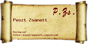 Peszt Zsanett névjegykártya